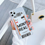 Paraíba Series - World Cities Plane Ticket Cases for iPhone