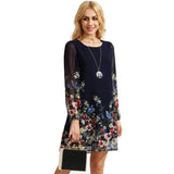 Casual Dark Floral Dress