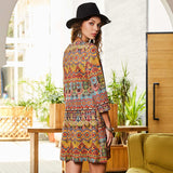 Boho Folk Inspired Geometric Dress