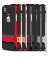 Flip Kickstand Shock Proof Back Cover For iPhone X by H&A