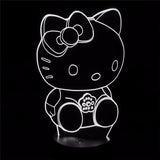 3D 7 Color Hello Kitty Illusion Lamp V1