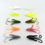 20 Pieces Per Pack - Multi Colored Miniature Soft Silicon Bait Set by Slark's Fishing Collection