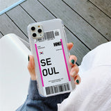 Paraíba Series - World Cities Plane Ticket Cases for iPhone