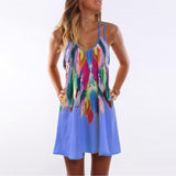 Boho Feathered Summer Dress