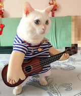 *Hot! Funny Rockstar With Guitar Costume For Dogs and Cats