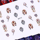 12 Patterns/Set Boho Dream Catcher Nail Art Stickers