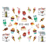 Summer Desserts | 15 Colors To Choose From | Nail Art Decals